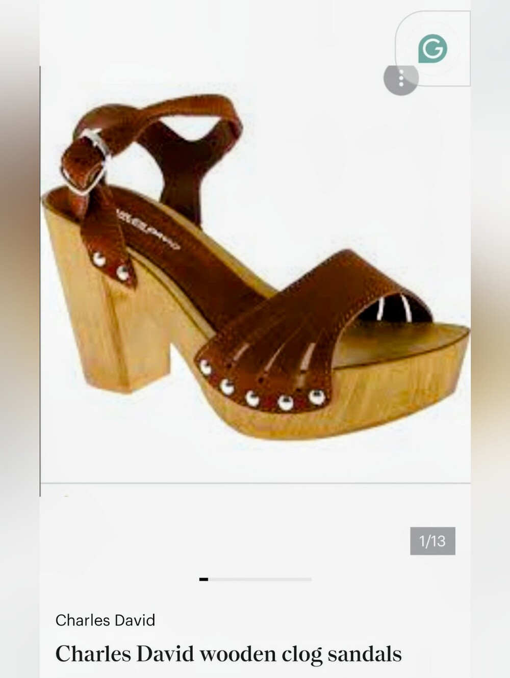 Charles David Dakota Suede Platform Sandals with Wood Heel